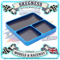 FASTRAX - ALUMINIUM SQUARE MAGNETIC MAINTENANCE TRAY 98X98MM BLUE - FAST418B