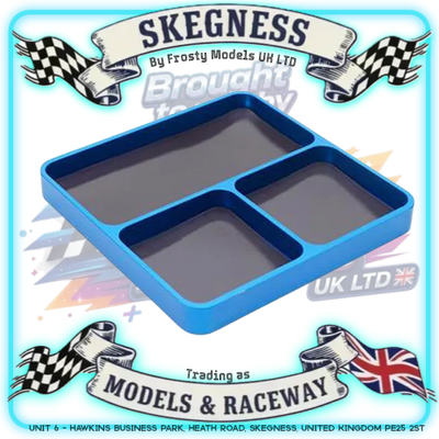 FASTRAX - ALUMINIUM SQUARE MAGNETIC MAINTENANCE TRAY 98X98MM BLUE - FAST418B