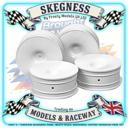Tamiya - M-Narrow White Dish Wheel 1/10 RC CAR Wheels (+2 Offset) - 4pcs - 53473