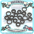 YEAH RACING - Steel Bearings Set (16pcs) For Tamiya TT-02B (TT02B) Buggy - YBS-0022