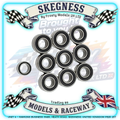 YEAH RACING - Bearing Set (10pcs) For Tamiya Lunch Box / Grasshopper II / Hornet - YBS-0030