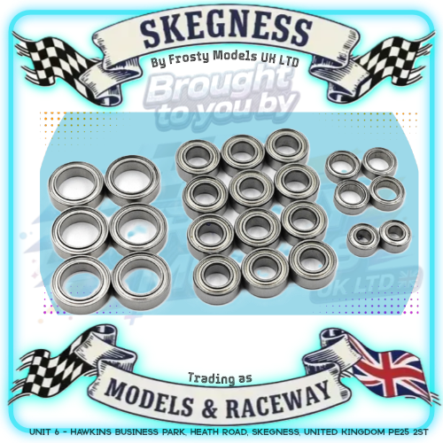 YEAH RACING - Steel Bearings (24pcs) For Tamiya XM01 Pro (XM-01 PRO) - YBS-0073 (XM01)