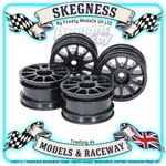 TAMIYA 51665 TT01E RC 1/14 EURO TRUCK WHEELS (BLACK) (4PCS) (or M-Chassis Mini)
