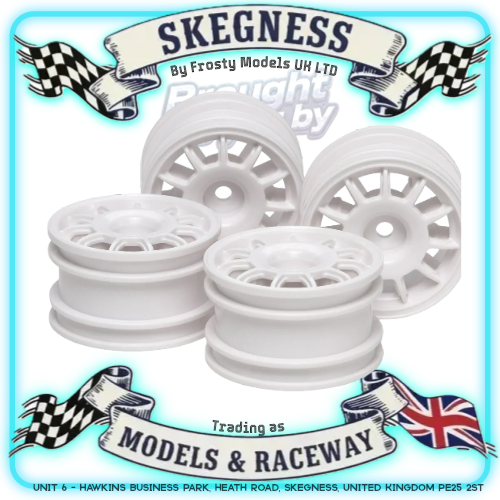 TAMIYA 51394 RC Wheels 11 Spoke (White) (4PCS) (TT01E Euro Truck or M-Chassis Mini)