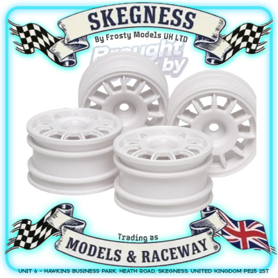 TAMIYA 51394 RC Wheels 11 Spoke (White) (4PCS) (TT01E Euro Truck or M-Chassis Mini)
