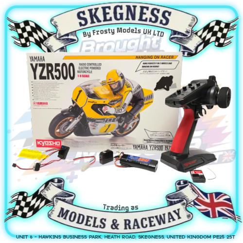 Kyosho - Moto RC BIKE Hanging On Racer Yamaha YZR500 1978 1/8 COMBO Kit - K.34936B MOTO HANGING ON RACER Series