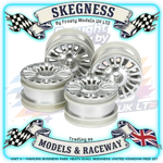 TAMIYA - (Silver) 18 Spoke Wheel (4PCS) (TT01E Euro Truck or M-Chassis Mini) - 51362