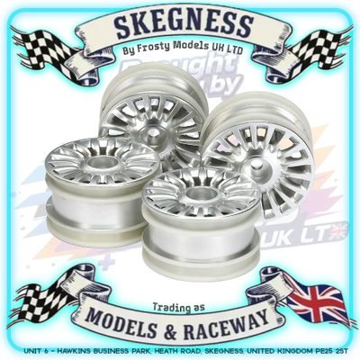 TAMIYA - (Silver) 18 Spoke Wheel (4PCS) (TT01E Euro Truck or M-Chassis Mini) - 51362
