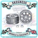 TAMIYA - MINI COOPER WHEELS & Nuts (Silver) (4PCS) (TT01E Euro Truck or M-Chassis Mini) - 50569