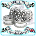 Tamiya - Chrome BBX Wheels 26mm Wide 1/10 Car (+2mm Offset) 4pcs - 51715 (Bead-lock Style)
