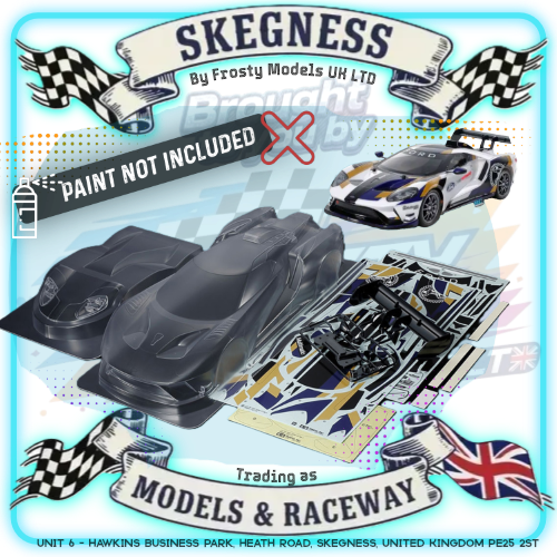 TAMIYA 51664 - 1/10 RC FORD GT MKII Body Shell 190mm wide / 257mm Standard Wheelbase - With Stickers, Masking and Body Parts