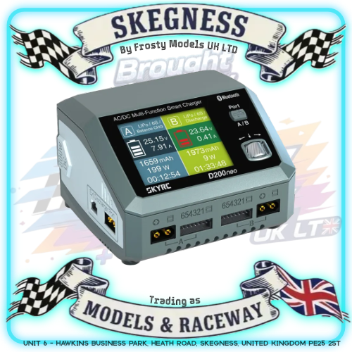 SKY RC - D200neo 20A Dual 35A Lipo 1-6S Battery Charger - NON NFC VERSION - AC/DC Charger (XT60 Output Charge Leads Required - Not included) SK-100196