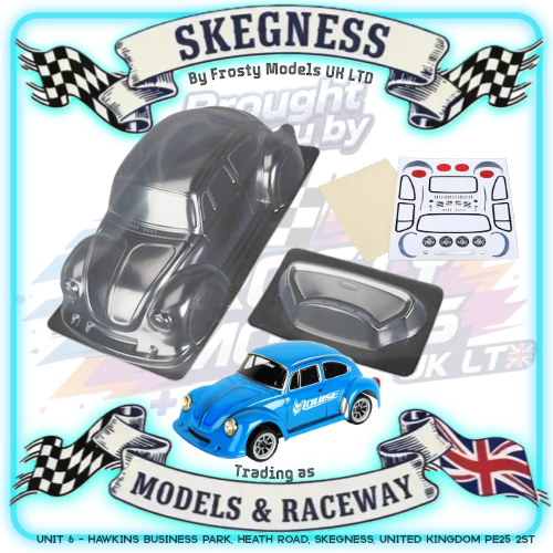 Louise RC - M-Chassis (210mm) VW MK1 Beetle Body Set in Clear Lexan - For 1/10 Tamiya MTC (W-170mm x Wheelbase-210mmmm) M03, M05, MB01, LMX (LNBA803)
