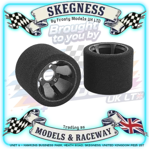 CORALLY - ATTACK FOAM TYRES 1/12 LMP CIRCUIT 32SH MAGENTA REAR CARBON RIMS 2PCS - C-14725-32