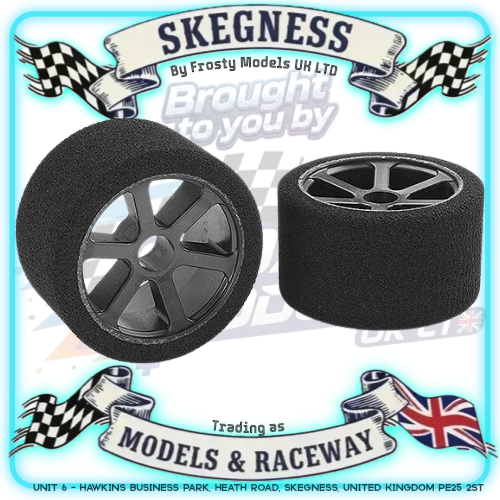 CORALLY - ATTACK FOAM TYRES 1/12 LMP CIRCUIT 32SH MAGENTA FRONT CARBON RIMS 2PCS - C-14720-32