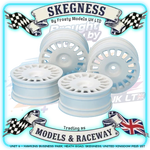 TAMIYA 54851 - 1/10 TOURING CAR White Rally WHEELS - (4PCS / 0-OFFSET)