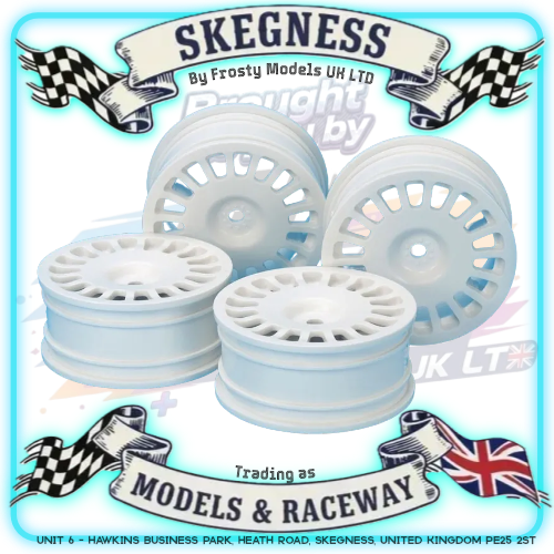TAMIYA 54851 - 1/10 TOURING CAR White Rally WHEELS - (4PCS / 0-OFFSET)