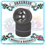 CONTACT RC - 1/12 GT12 LMGT3 Rear (12mm HEX) 38Sh Purple - 43mm - JT3-38USR (1pair) Wheel & Tyre Set Pre-Glued (BRCA Recommend)