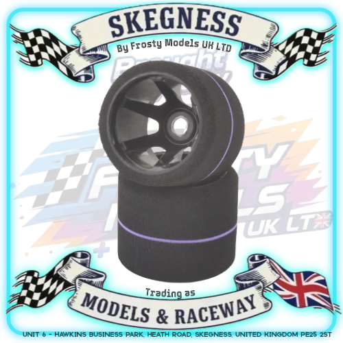 CONTACT RC - 1/12 GT12 LMGT3 Rear (12mm HEX) 38Sh Purple - 43mm - JT3-38USR (1pair) Wheel & Tyre Set Pre-Glued (BRCA Recommend)
