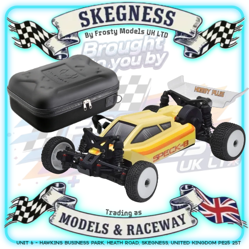 (Display Model Clearance) Hobby Plus - Speck-B 1/24 2WD Buggy & CASE - RTR Brushed w/battery & charger (Creme) - HBP2410250-C1