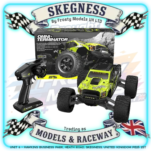 Rlaarlo - Omni Terminator (Metal Spec) Brushless Micro 1/10 Scale Truck RTR - Green/Black - With 3S LiPo & USB Charger (1/12 Size but with 1/10 Electrics) (Free Upgrade/Spares Package Included)