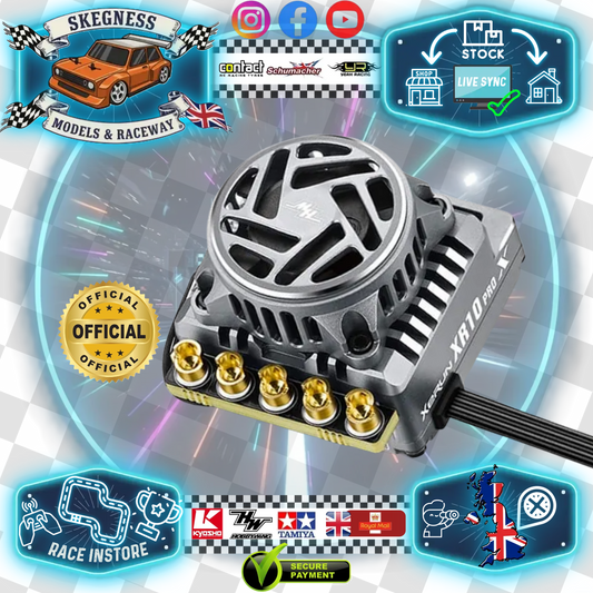 HW30112620 - HOBBYWING XERUN XR10 PRO GREY G3 X ESC SPEED CONTROL - (For Pro Racers Ideal for Stock Classes)