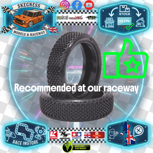 SCHUMACHER - Splinter - 1/10 2WD Buggy Tires/Tyres - Front - Yellow - U6906 (Recommended Carpet & Astro)