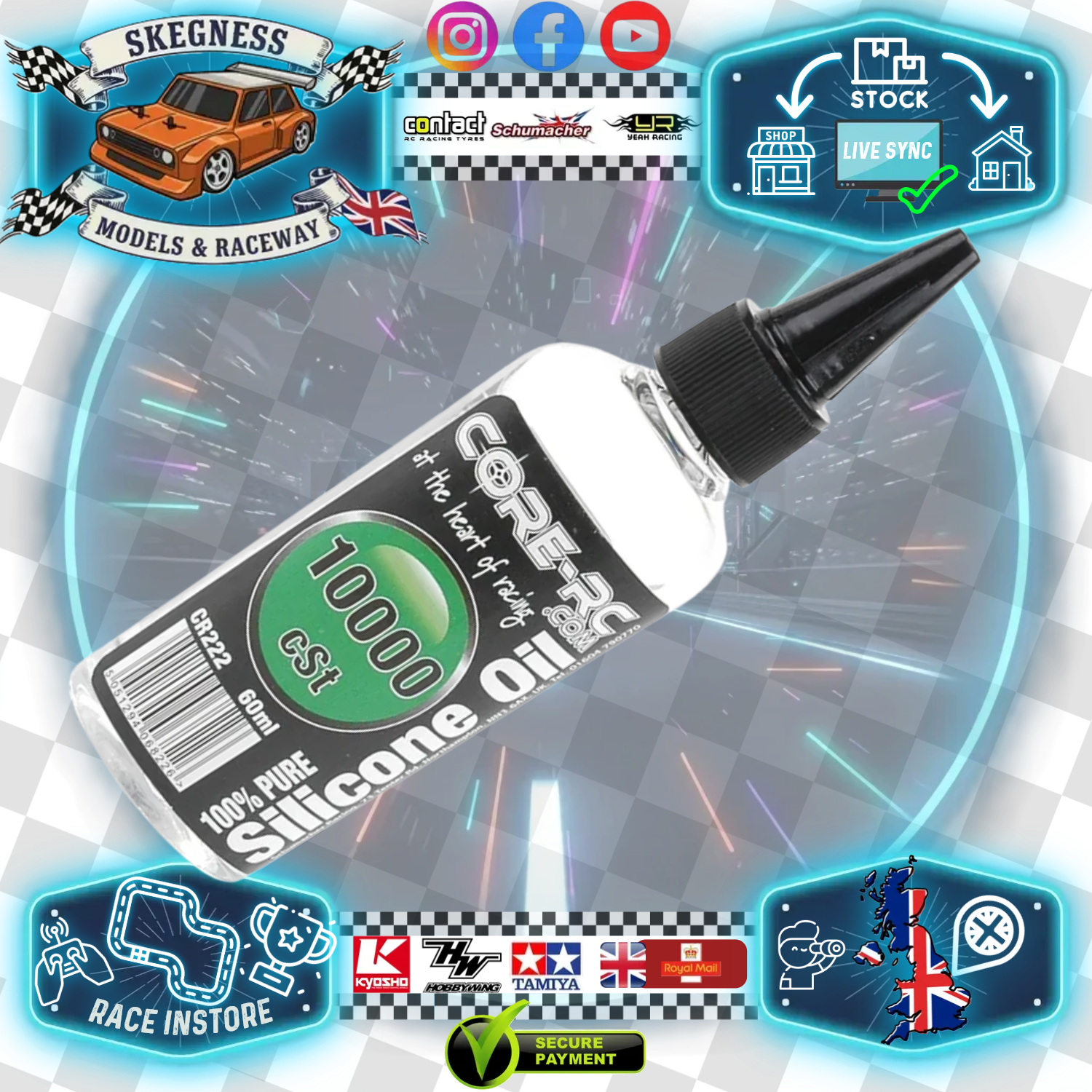 CORE RC - CAR/BUGGY/TRUCK SILICONE SHOCK/DIFF OIL (60ML) 100-500,000CST MULTI LISTING