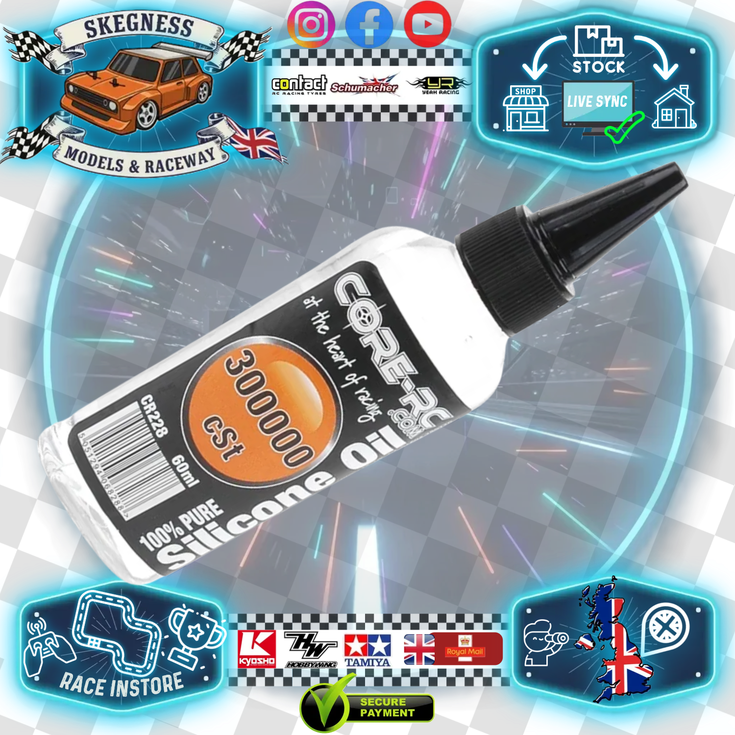 CORE RC - CAR/BUGGY/TRUCK SILICONE SHOCK/DIFF OIL (60ML) 100-500,000CST MULTI LISTING