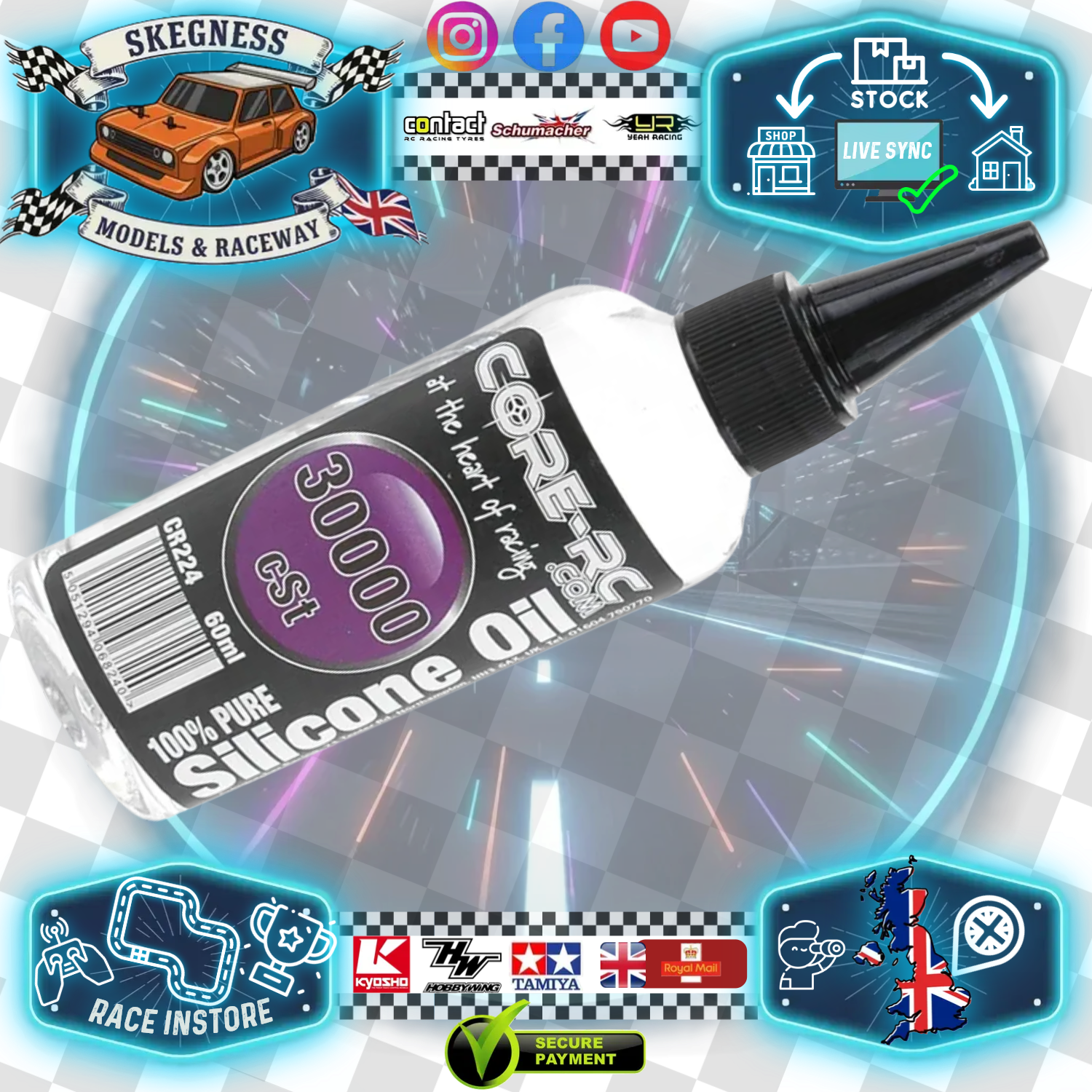 CORE RC - CAR/BUGGY/TRUCK SILICONE SHOCK/DIFF OIL (60ML) 100-500,000CST MULTI LISTING
