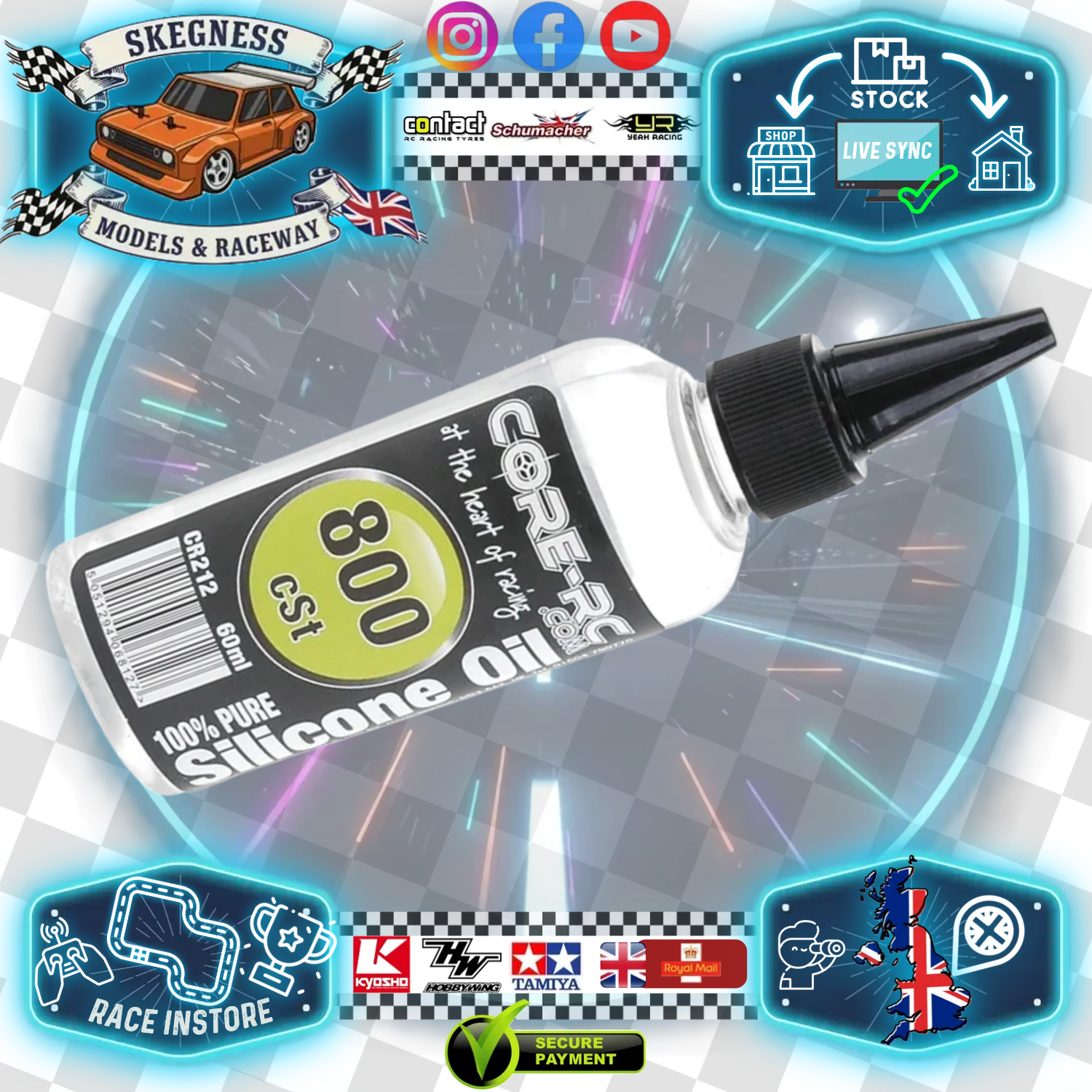 CORE RC - CAR/BUGGY/TRUCK SILICONE SHOCK/DIFF OIL (60ML) 100-500,000CST MULTI LISTING