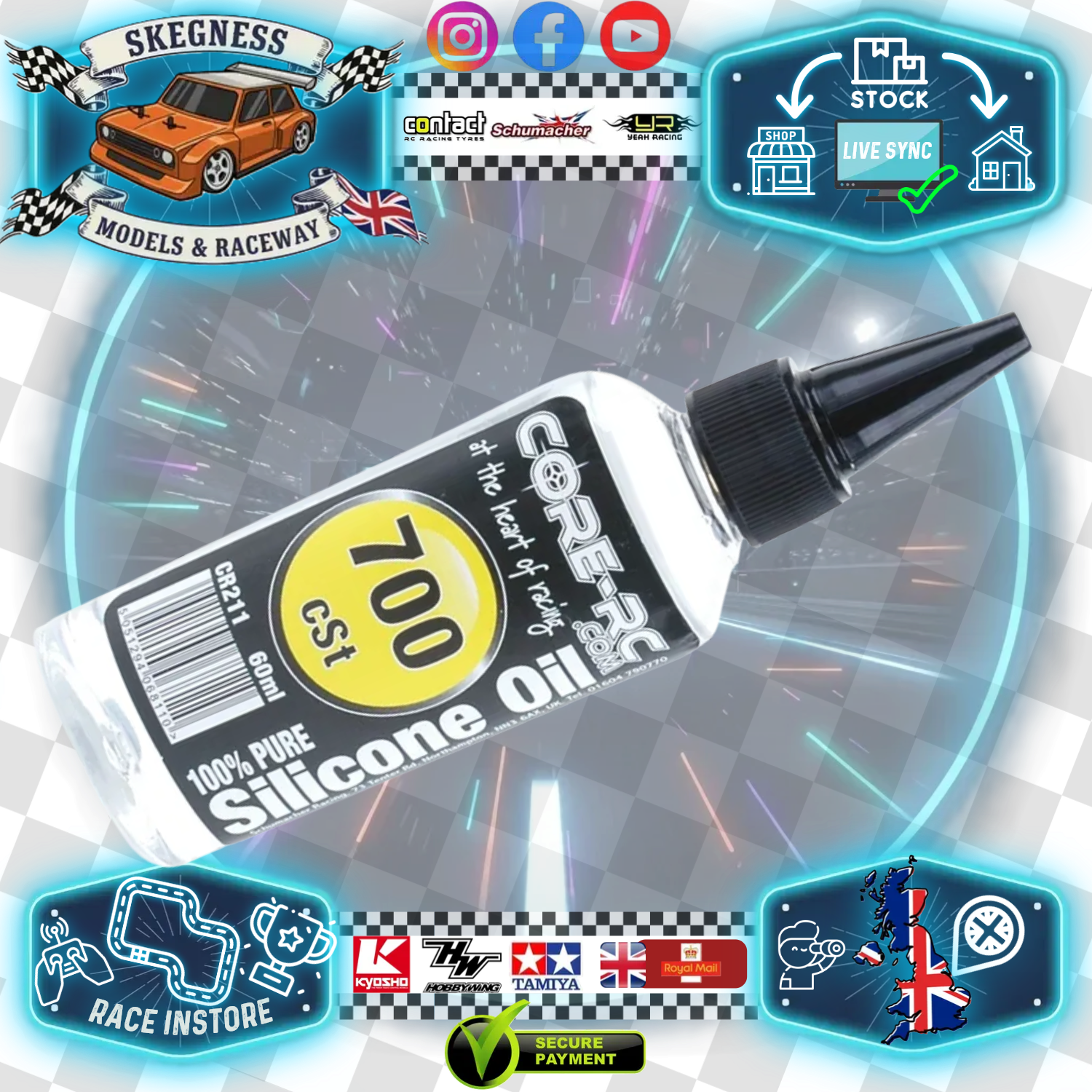 CORE RC - CAR/BUGGY/TRUCK SILICONE SHOCK/DIFF OIL (60ML) 100-500,000CST MULTI LISTING