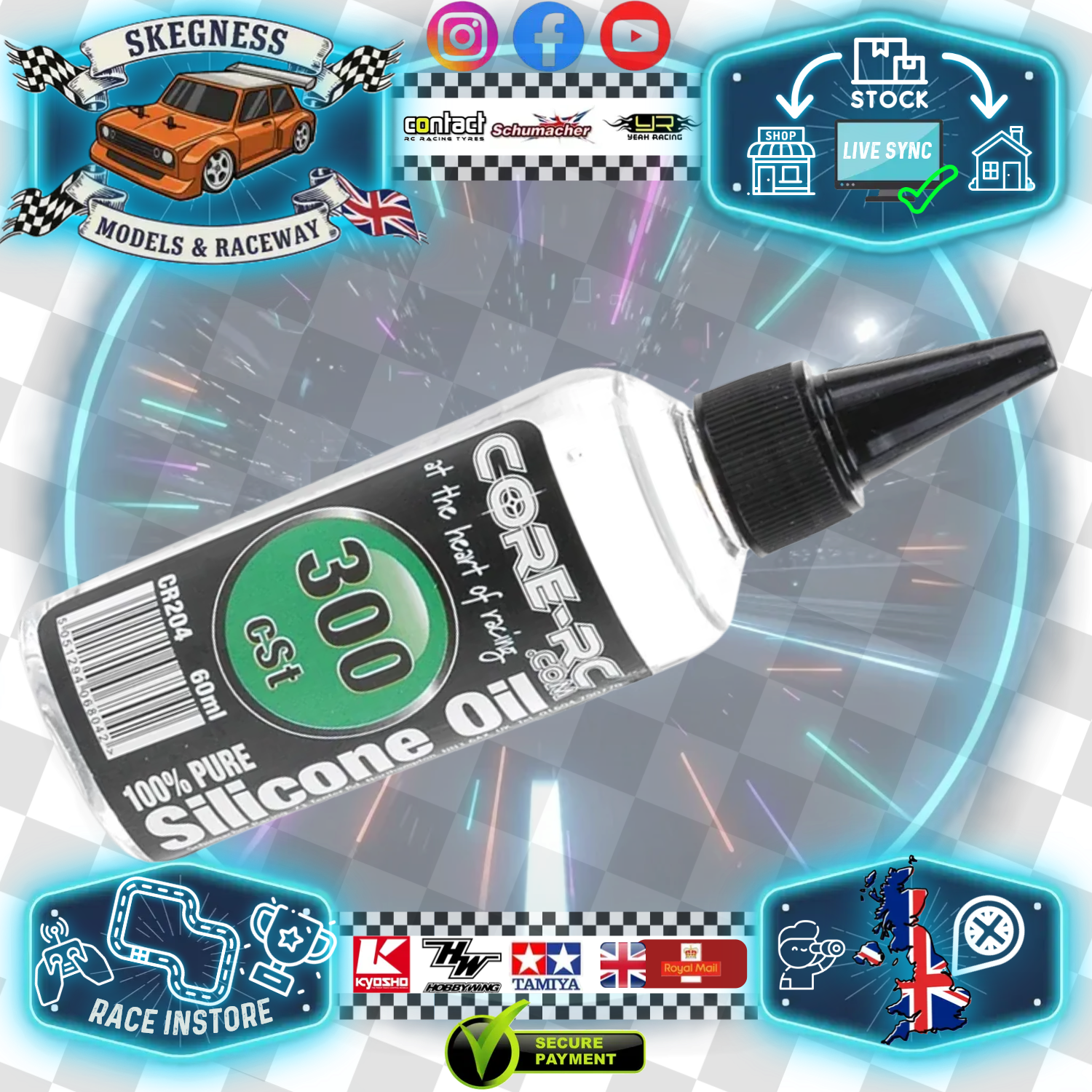 CORE RC - CAR/BUGGY/TRUCK SILICONE SHOCK/DIFF OIL (60ML) 100-500,000CST MULTI LISTING