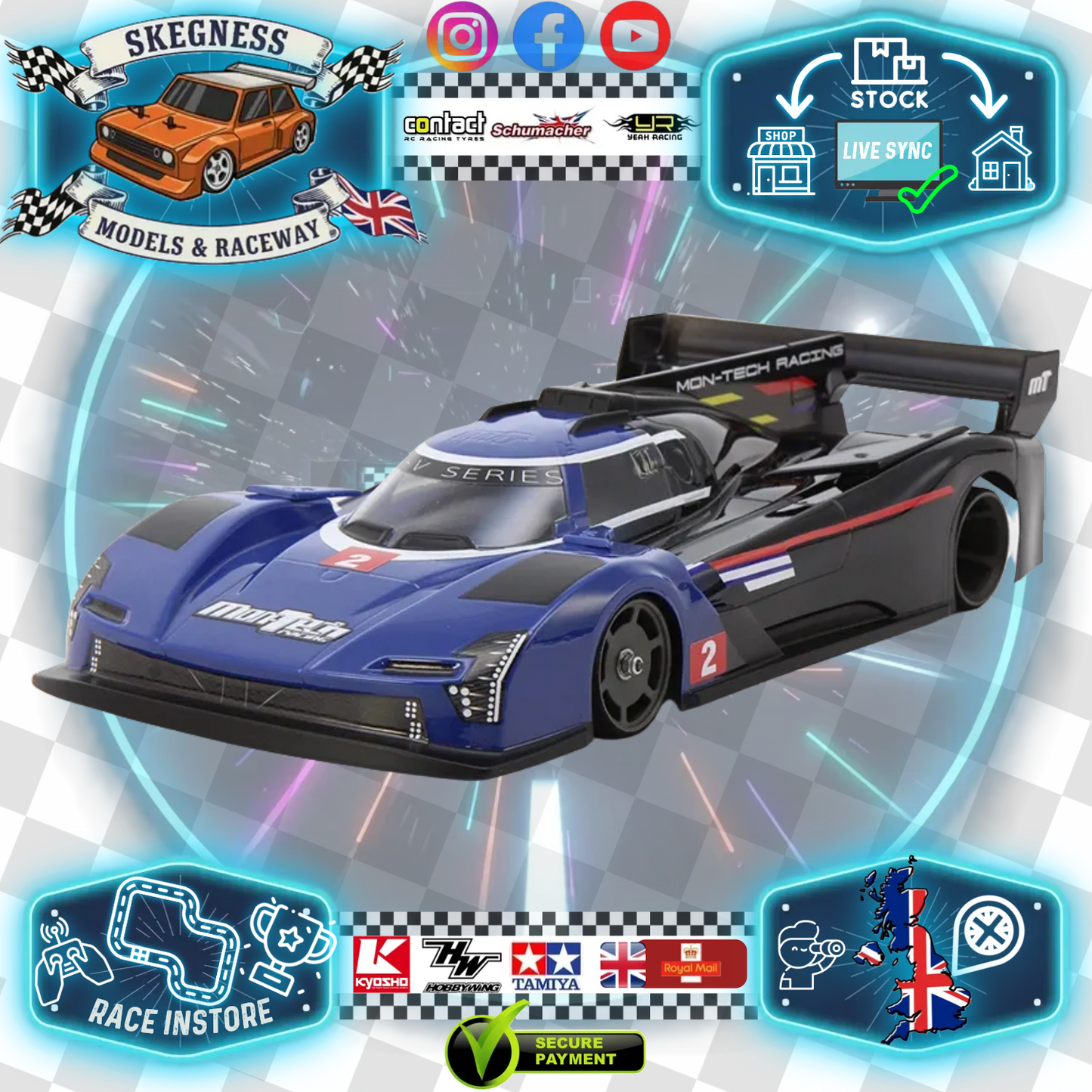 Montech - 1/12 LMH GT12 bodyshell - MT025005 (Fits all GT12 Cars)