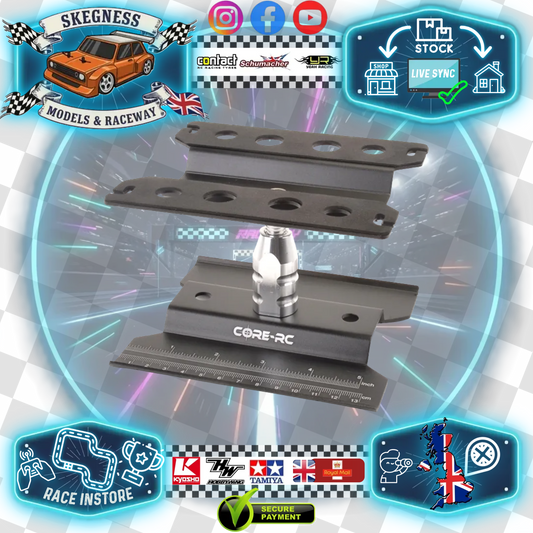 CORE RC - 1/10 & 1/12 CAR/BUGGY ALUMINUM ROTATING CAR/SHOCK STAND - BLACK CR798