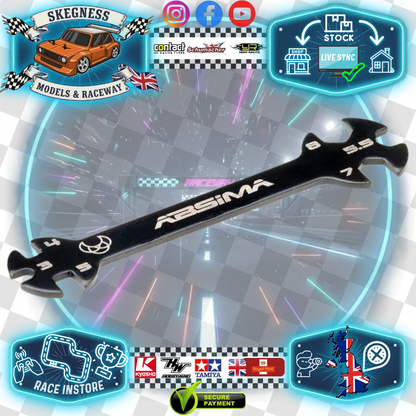 Absima - Pro Multi Tool for Turnbuckles & Nuts - 3.0, 4.0, 5.0, 5.5, 7.0, 8.0mm. - 3000075 (Black)