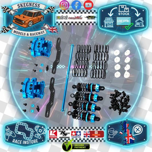 YEAH RACING - Aluminum Performance Damper Upgrade Set For Tamiya TT02 - TATT-S07BU