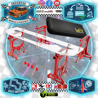 Yeah Racing - Universal Set Up System Ver.3 For 1/10 On Road Touring Cars - Red - YT-0140RD (With Free Tool Bag Case)
