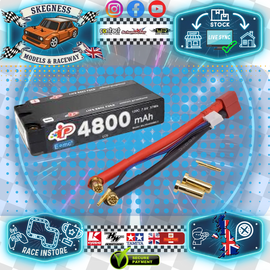 INTELLECT - SHORTY 95mm LIPO BATTERY LIHV 4800mAh 2S 7.6V (5MM BALANCE LEAD) (20mm Thick) - IPBL2S4800MC3