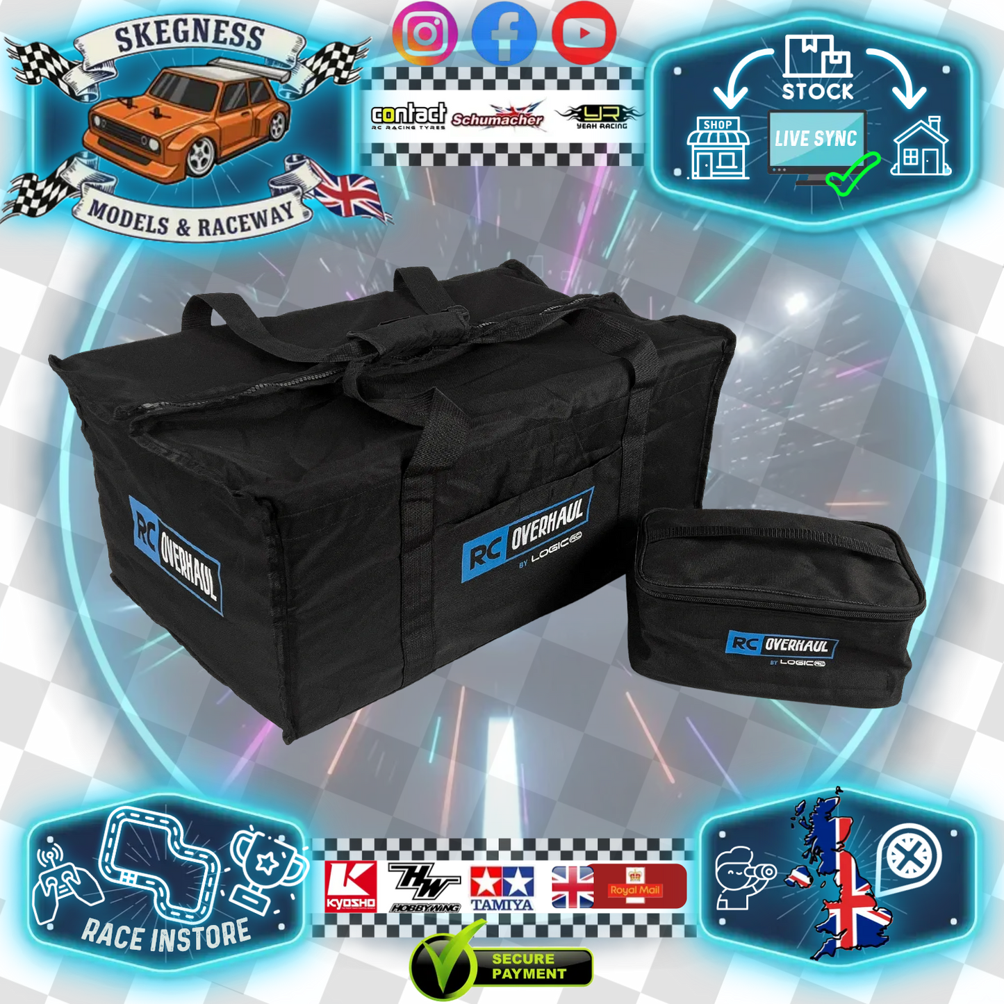 RC OVERHAUL -  RC CAR/BUGGY/TRUCK HAULER & CHARGER/TOOL/RADIO BAG COMBO - T-RCO-TL020