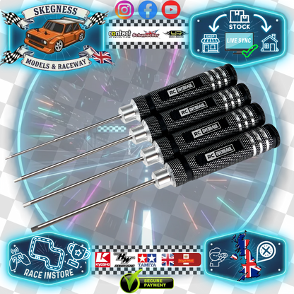 RC OVERHUAL - (4pcs) Hex Driver Set 1.5mm /2mm /2.5mm /3mm Black - T-RCO-TL002