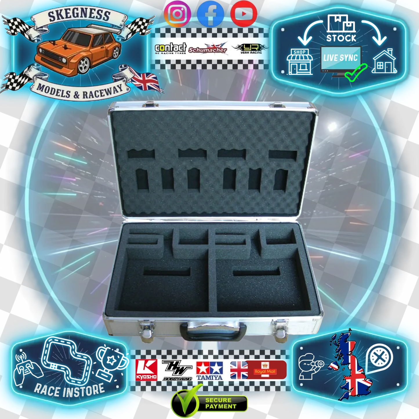 LOGIC RC - Tool/Flight/Car/Buggy Carry Storage Twin Radio Case (465x270x130mm) T-LGAL09