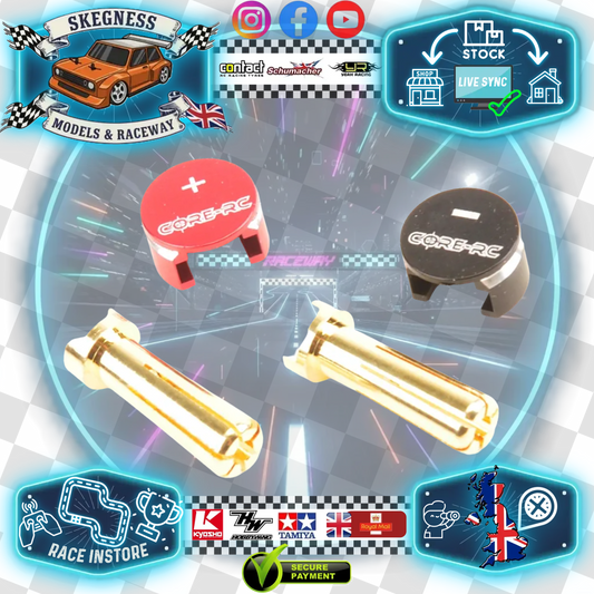 CORE RC - Low Profile Heatsink 5mm Lipo Bullet Connectors (90degre Right Angle Plug) CR864