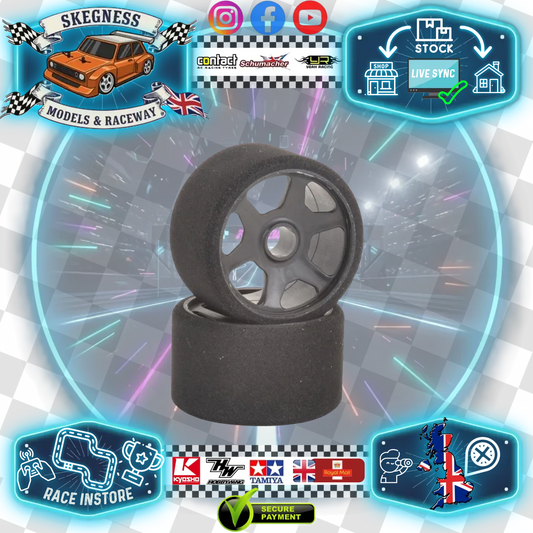 CONTACT RC - 1/12 GT12 LMP Front (T Foam) 35Sh - 44mm - JT2-35FT (1pair) Wheel & Tyre Set Pre-Glued (Recommended)