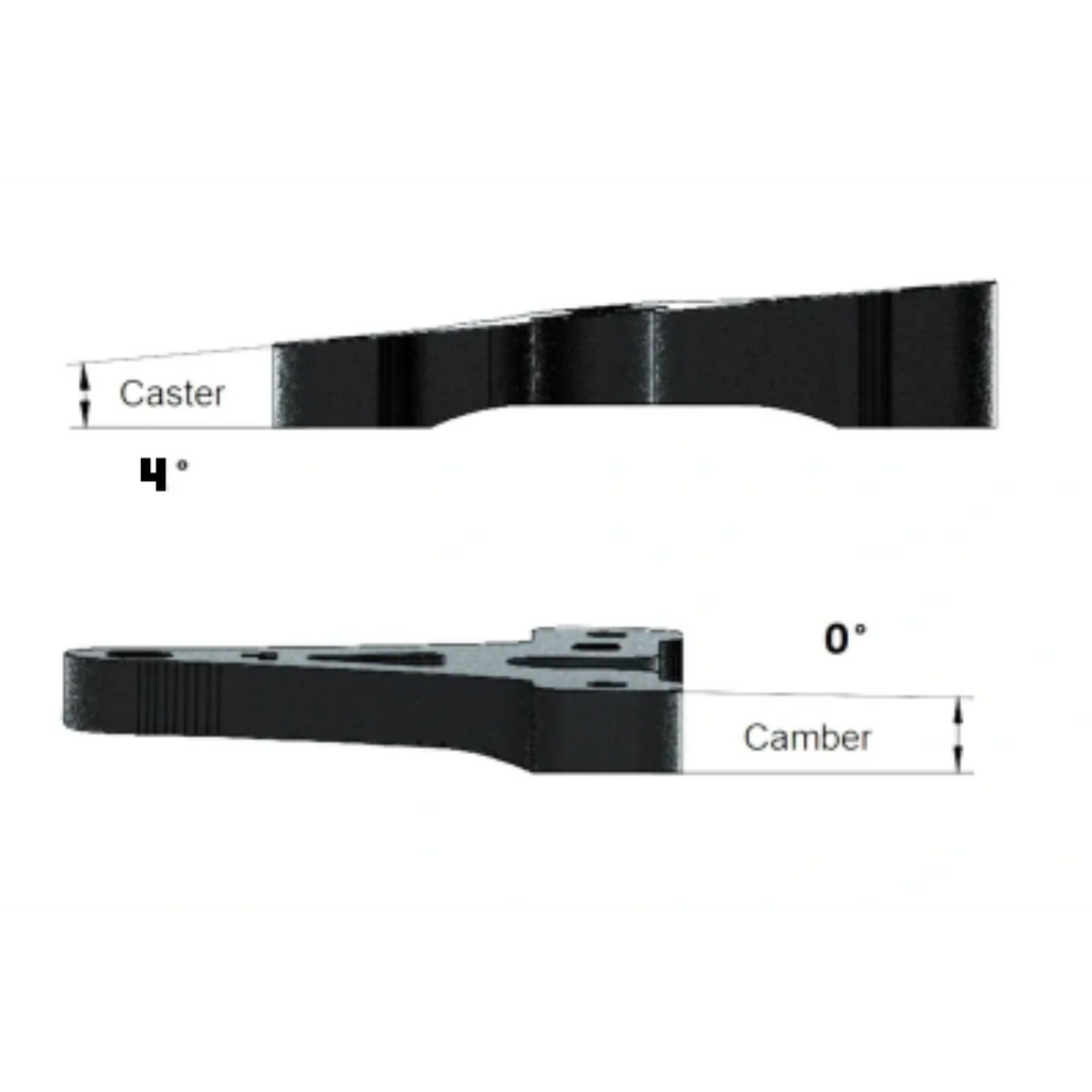 BattCave - JOKER Mini Spares - A-Arm V2 (4 Caster + 0 Camber) JKR-3A40-V2 (JOK3R)