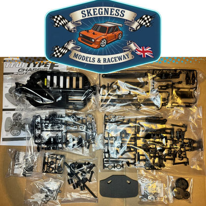 TAMIYA - TT01E ROLLING COMPLETE CHASSIS KIT (58642 EURO TRUCK) - NO ELECTRICS, No Body, No Wheels or Tyres - As in photo)