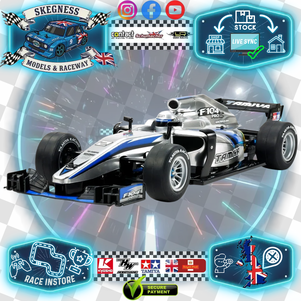 TAMIYA 58652 - RC F1 CAR F104 PRO II W/BODY - KIT FORM 1/10 (NO ELECTRICS)