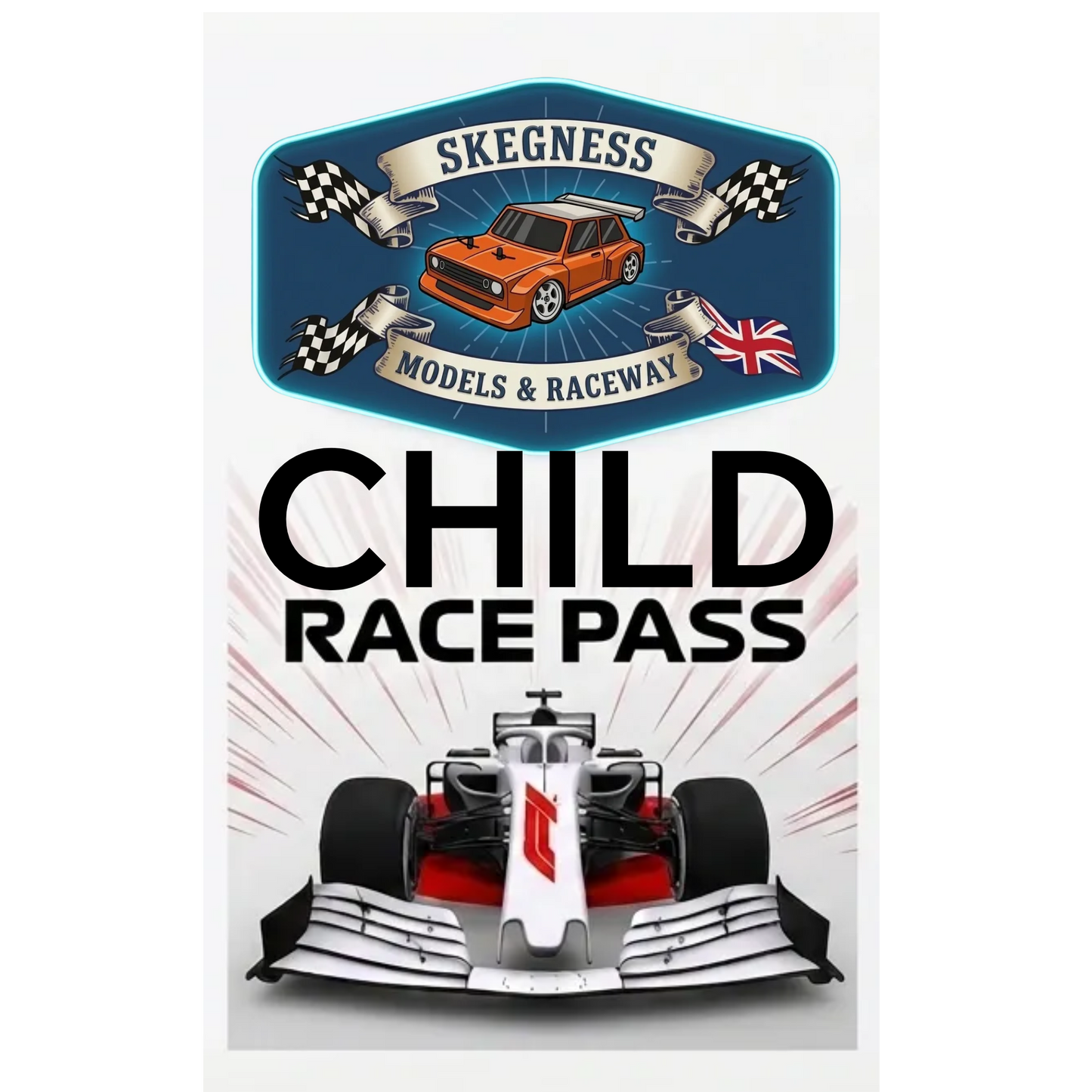 RACE PASS - CHILD (OWN VEHICLES) (Anyday Arrive & Drive or Racing) 1-DAY ONLY