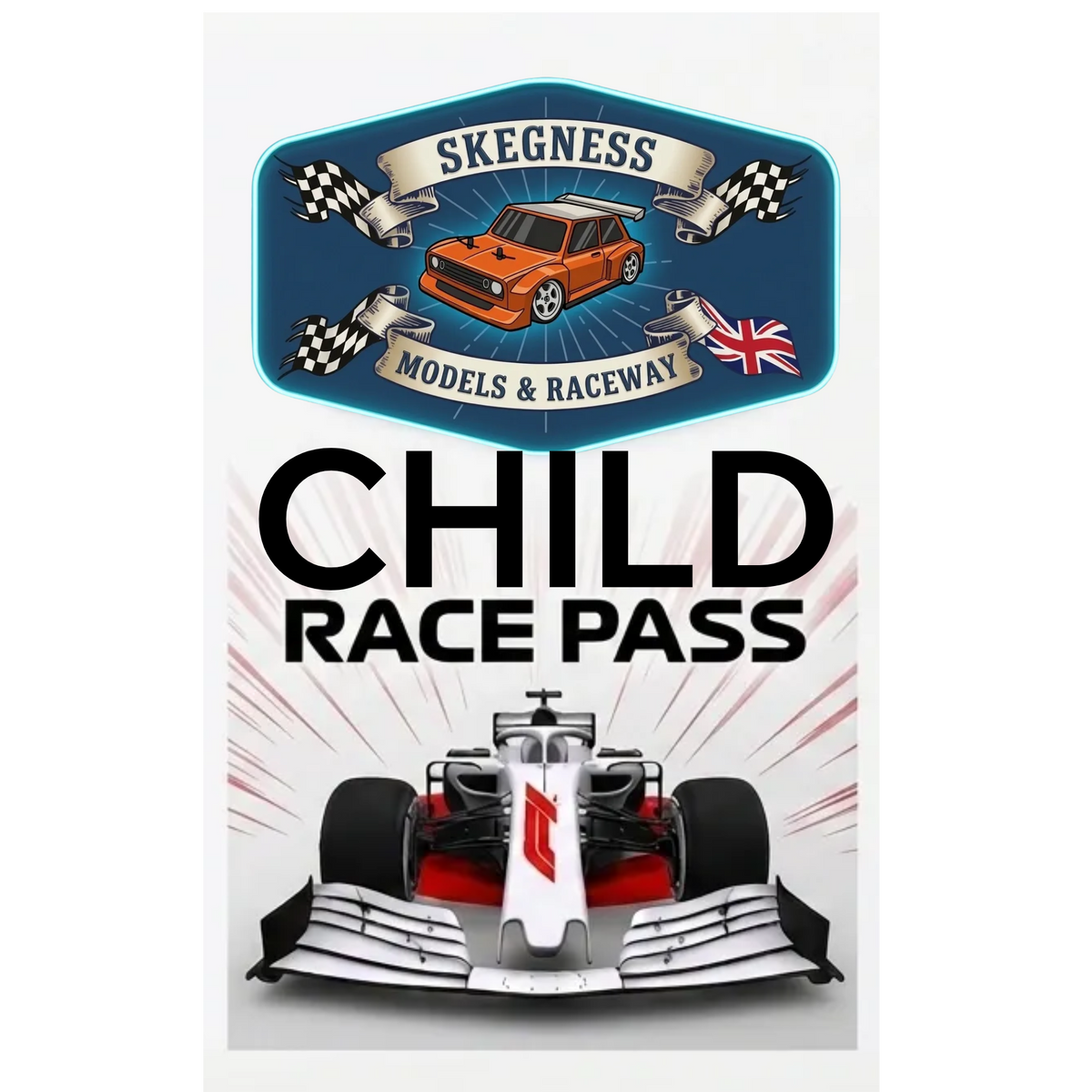 RACE PASS - CHILD (OWN VEHICLES) (Anyday Arrive & Drive or Racing) 1-DAY ONLY
