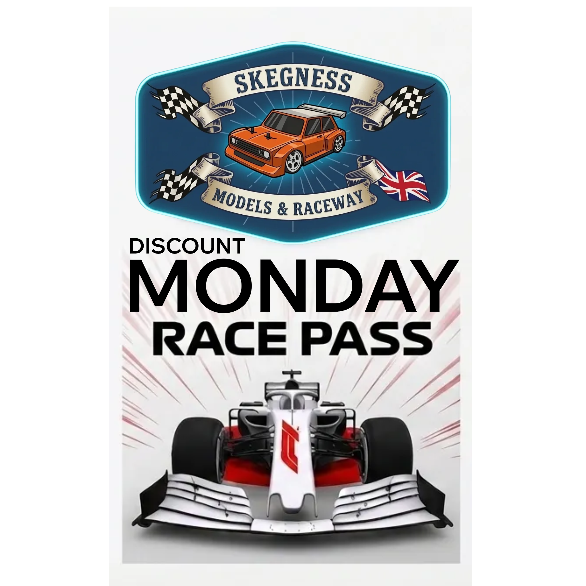 DISCOUNT MONDAYS! (OWN VEHICLE) Arrive & Drive / All Classes Raced) RACE PASS
